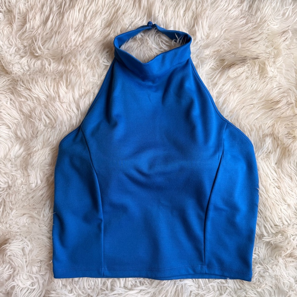 Forever 21 Cobalt Blue Halter Crop Top